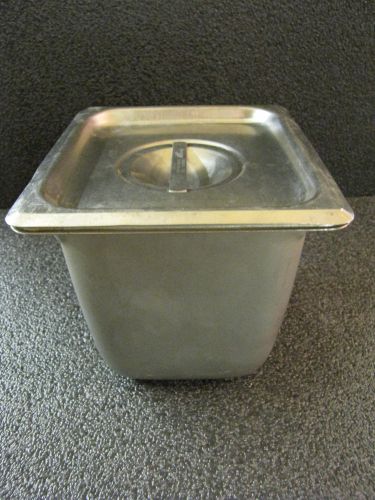 Steam Table Pan - 1/6 x 6&#034; - inserts with Lid - Heavy Duty