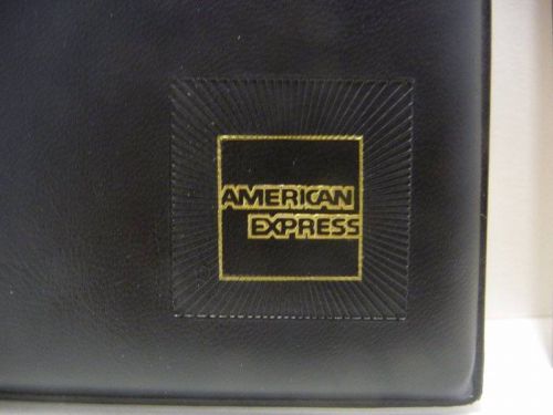 25 Restaurant Check Presenter Double Panel Black American Express Logo