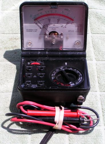 VINTAGE USED COMPACT MICRONTA 22-211 RADIO SHACK VOLT OHMS METER W/MANUAL-KOREA