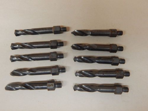 Wetmore threaded shank 5/16&#034; drill bits split point   10 pcs 1/4-28 tpi usa hss for sale