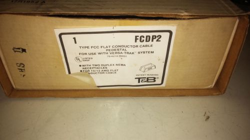 T&amp;B FCDP2 NEW IN BOX FCC FLAT CONDUCTOR CABE PEDESTAL W/ 2 DUPLEX OUTLERS #A73