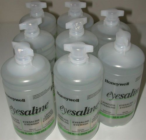 NEW Lot of 8 Honeywell EyeSaline Eyewash Refill Bottles