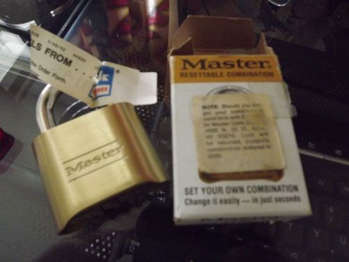 Master Lock 175 Combination Padlock, 4 Digit Dialing, Resettable, Brass