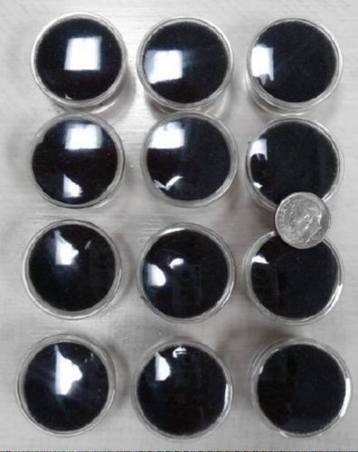 12 Gem jars black foam inserts display your gem stones organized or packaged