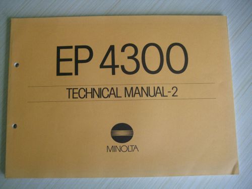 Minolta Copier EP4300 Technical Manual 1053-7991-21