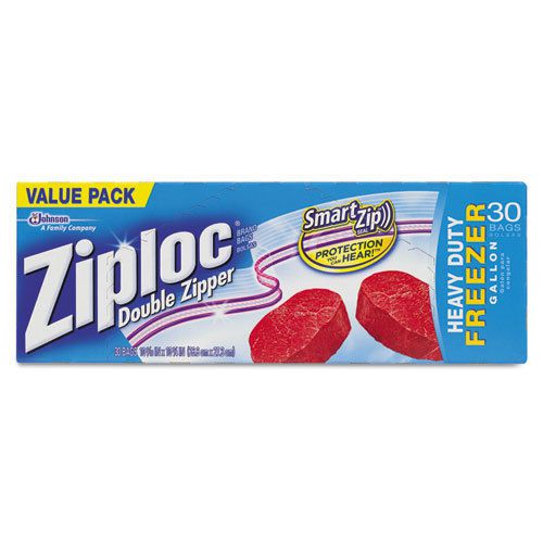 Double Zipper Freezer Bags, 9 3/5 x 12 1/10, 1 gal, 2.7mil, 9/Carton