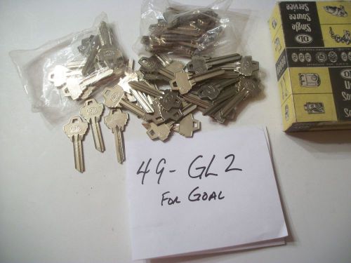 Locksmith LOT of 49 Key Blanks for GOAL Locks GL2, Uncut, Dominion GL2