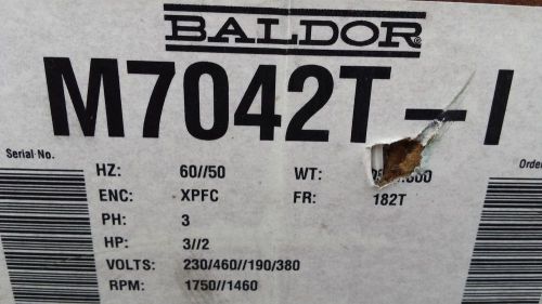 Baldor m7042t-1 hazard locations 3//2hp 1750/1460rpm 60/50hz  fr182t for sale