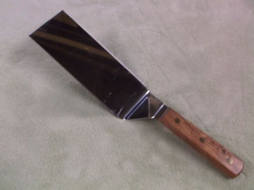 Dexter russell s8698sq wood handle 8x3 - steel spatula grill burger flipper for sale