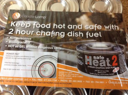 Safe Heat 2 - 18 Two Hour Chafing Dish Fuel - Wick Chafing Fuel - Candle Lamp