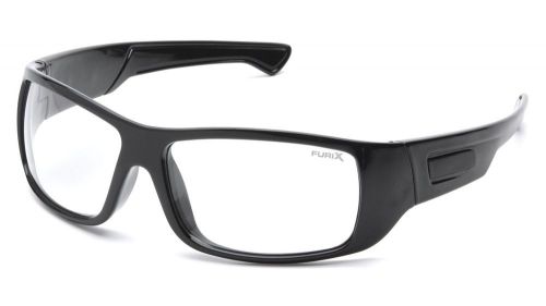 Pyramex Furix Safety Glasses Black Frame/Clear Anti-Fog