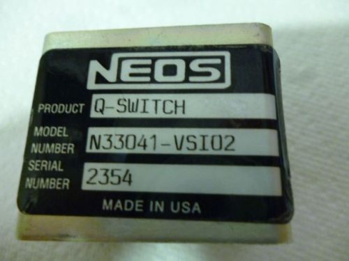 NEOS Q-Switch Mode N33041-VSIO2 and Crystal 2-5566G     L362