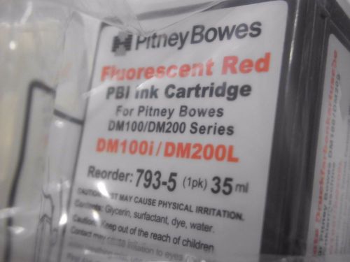 Pitney Bowes DM100i/DM200l Fluorescent Red Cartridge New Sealed