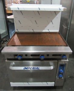 Commercial kitchen stove imperial irg36c gas range 36in. griddle convection oven for sale