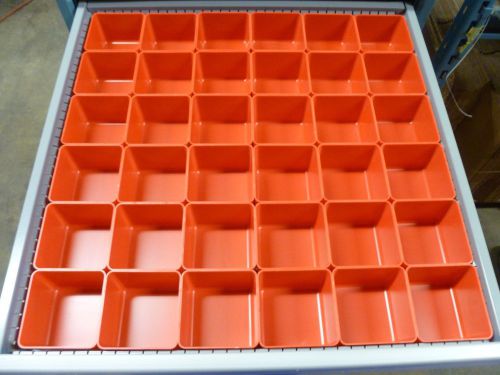 36  4&#034;x 4&#034;x3&#034;  plastic box fit lista vidmar toolbox organizers dividers cups bin for sale
