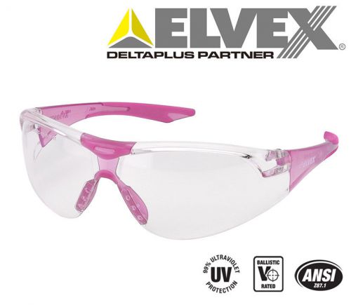 Elvex avion sf™ slim fit™ girls/women ansi/ballistic safety glasses pink for sale