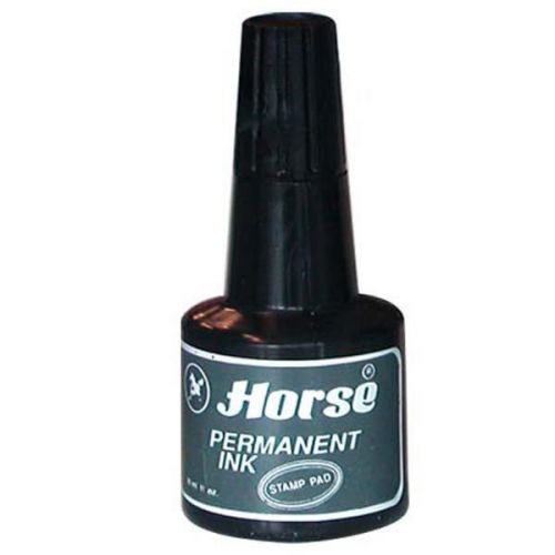 Horse Black Stamp Pad Water Proof Refill Permanent ink 30 cc
