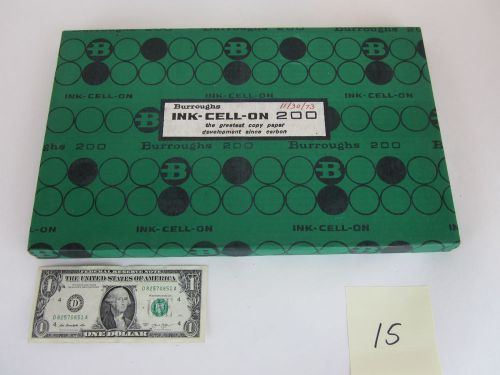Vintage Carbon Paper Burroughs Ink-Cell-On 200 NOS office transfer copy legal
