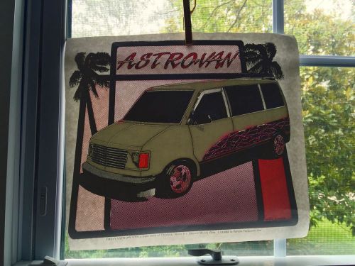 Vintage Chevrolet Astrovan Neon Transfer Iron On Sunrise Turquoise Mike Carter