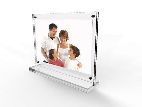 Fixture displays 8.5 x 11 acrylic sign holder with magnets, t-style -clear19039 for sale