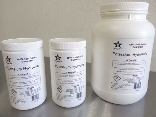 Potassium Hydroxide Flakes 5 Lb (KOH, Caustic Potash) 90% FCC/ Food Grade