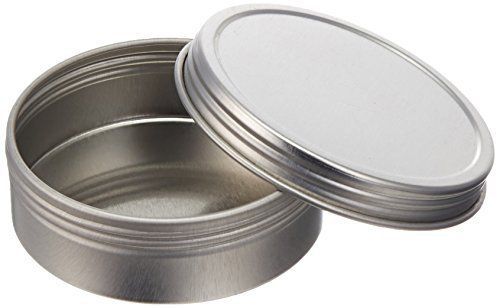 NEW Paper Mart 6518200P Screw Top Round Steel Tins 2 Ounce 24 Pack