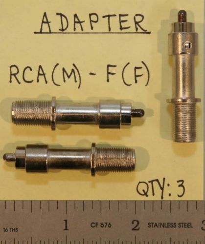 (3) RCA(Male) to F(Female) Adapters