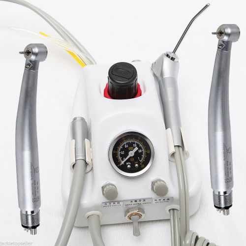 Dental Turbine Unit Work w/ Compressor 3 way Syringe +2 LED High Speed Handpiece