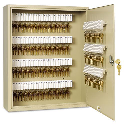 Uni-tag key cabinet, 200-key, steel, sand, 16 1/2 x 4 7/8 x 20 1/8 for sale