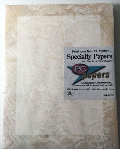 AMPAD PC PAPERS, Lace Design 100 Sheets, 8.5&#034; X 11&#034; 24lb Heavyweight Paper *NEW*