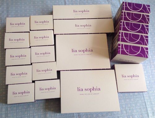 Lia Sophia empty box lot of 20 with foam inserts mixed sizes