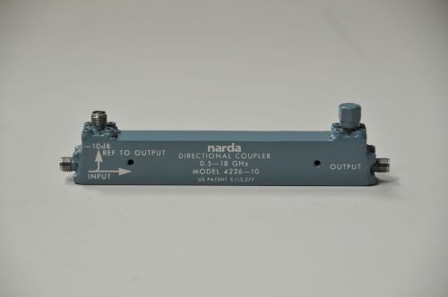 Narda Model 4226-20 0.5 to 18 GHz 20 dB Directional Coupler. Tested