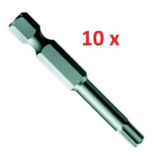 Pack of 10 WERA BIT 840/4 Z SW 7/32&#034; x 50 mm Hexagon Drive 1/4&#034; Hexagon screws