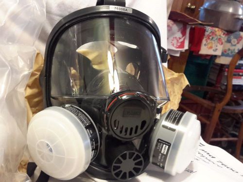 North honeywell z760008a north 7600 full face respirator with cartridges gasmask for sale