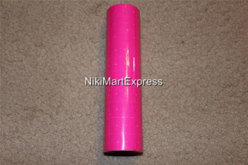 10 roll x 500 tag labels refill for mx-5500 one line price gun hot pink for sale