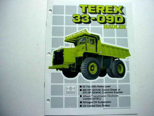 Terex Full Line &amp; 33-09D Truck Literature (2 pieces)