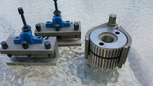 MULTIFIX A SIZE LATHE TOOLPOST AND 2 HOLDERS
