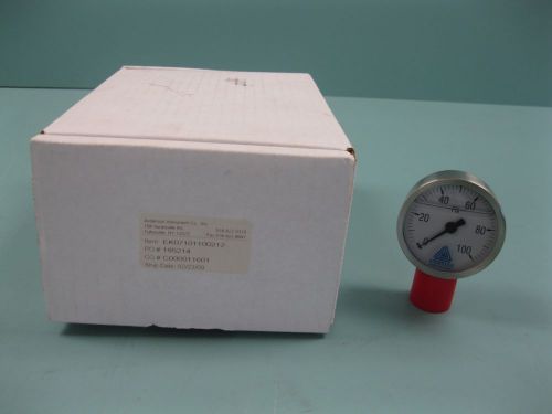 Anderson 0-100 PSI Pressure Gauge EK07101100212 Sanitary 1/2&#034; NEW H19 (2055)