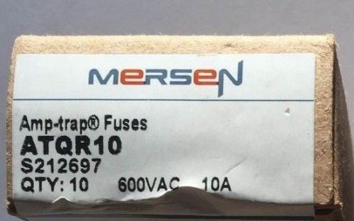 ATQR10 Mersen 600vac 10Amp  FUSE LOT OF 100 (10 boxes/10 pcs/box)