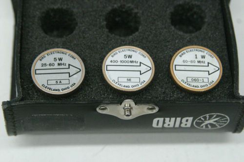 Bird Electronic Corp Plug-in Wattmeter Element Lot of 3 with Case