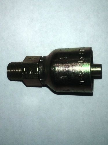 Parker 10143-2-4 crimp style hydraulic hose fitting 1/8&#034; (1 lot of 6 each) for sale
