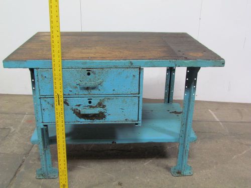 Butcher block workbench industrial table kitchen island 48&#034;x34-1/4&#034; 34&#034; tall for sale