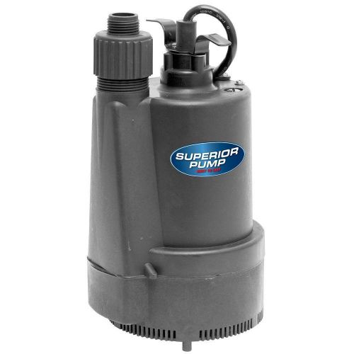 Superior pump 91330 1/3 hp thermoplastic submersible utility pump for sale