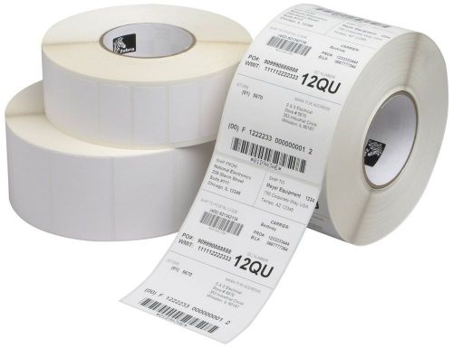 Zebra technologies 18940 z-ultimate 3000t labels, 2&#034; x 1.25&#034; (pack of 8) for sale