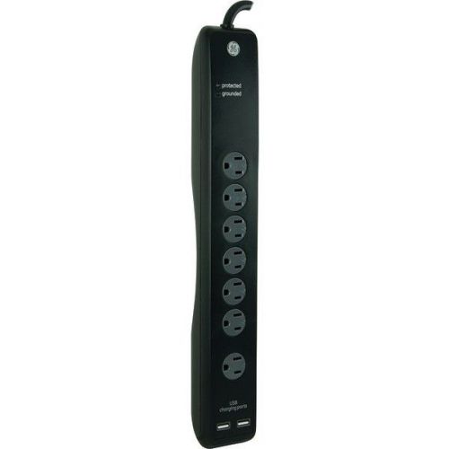 Ge 25795 advanced surge protector 7 outlet w/2 usb ports for sale
