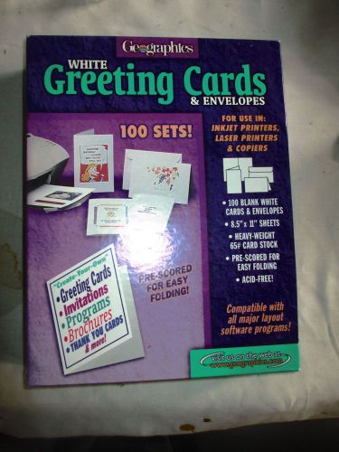 Geographics White Half Fold Greeting Cards &amp; Envelopes
