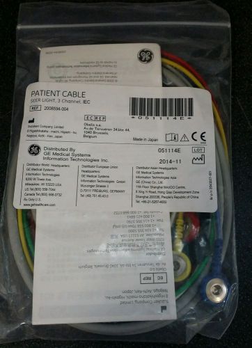 GE Patient Cable SEER Light, 3 Channel, IEC 2008594-004