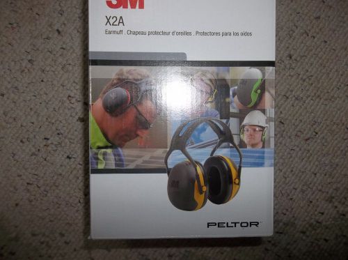 3M Peltor X-Series X2A Over-The-Head Earmuffs, Black and Yellow- NRR 24