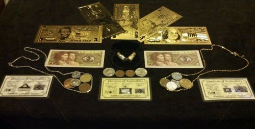 25pc.necklaces/$100-$5 gold-banknotes/world&amp;us.coins/silver bars&amp;more~free ship~ for sale