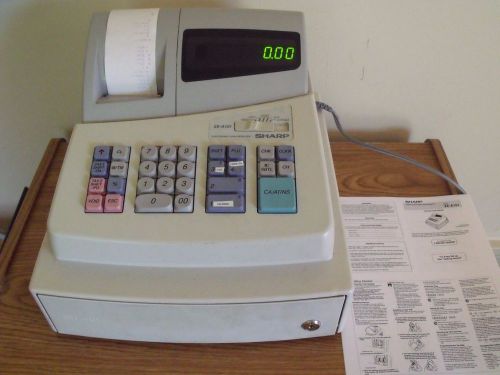 Sharp WE-A101 electric cash register with manual